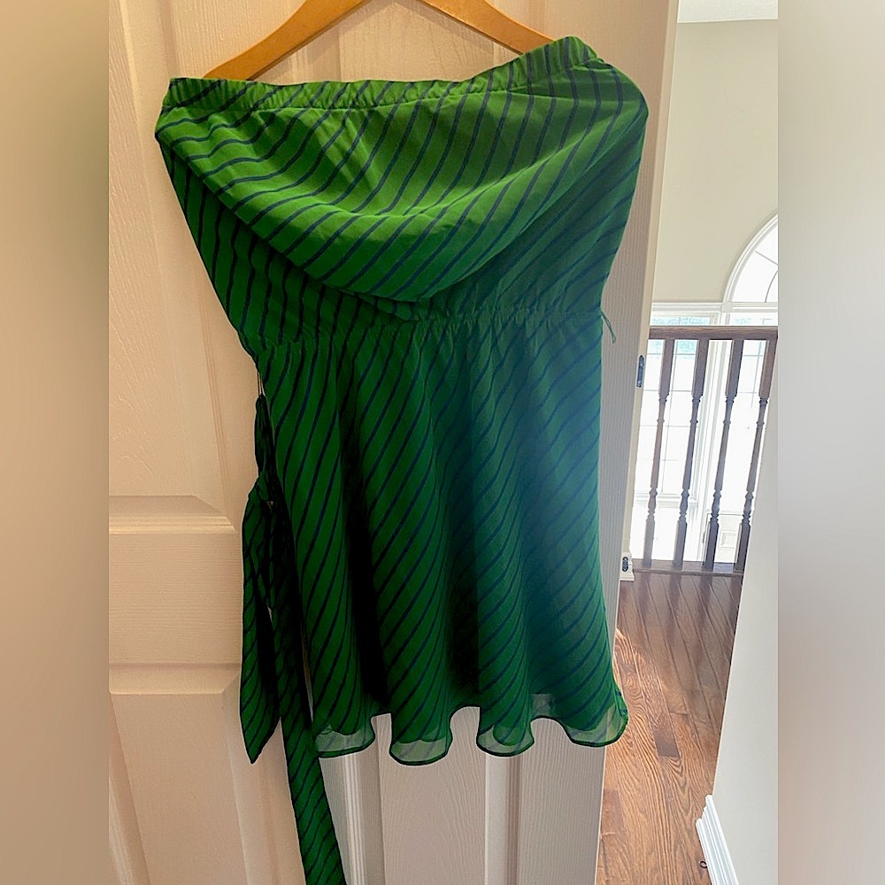 Emerald green wrap dress